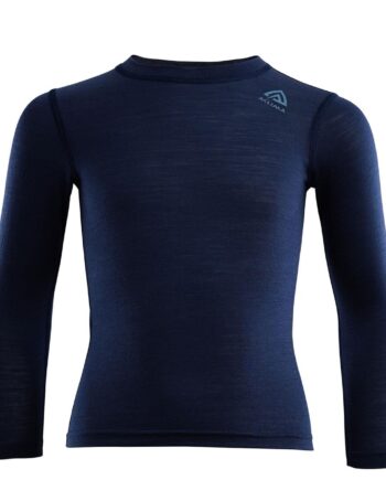 Aclima Kids Lightwool Crew Neck Blå Navy Blazer 120