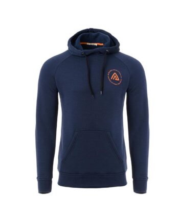 Aclima Mens Fleecewool Hoodie Blå Navy Blazer Large