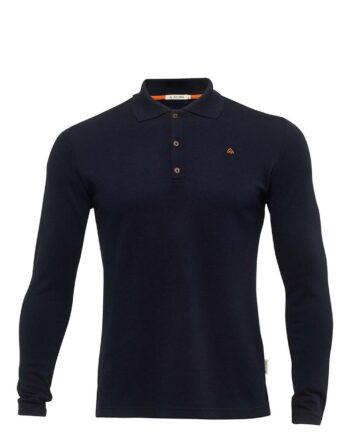 Aclima Mens Leisurewool Pique Longsleeve Blå Navy Blazer Large