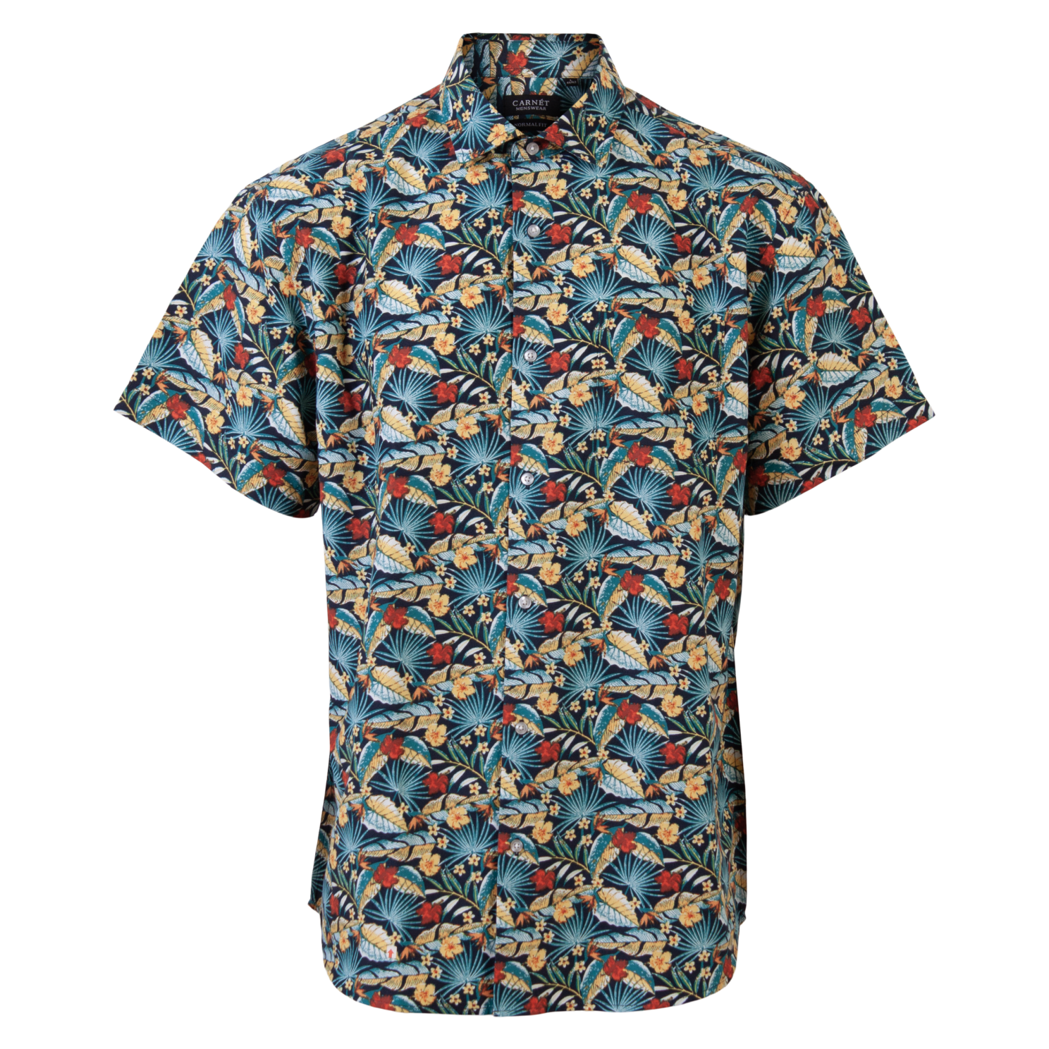 Carnt Bernhard Herre Kortærmet Skjorte Navy Blazer