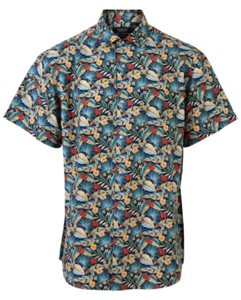 Carnt Bernhard Herre Kortærmet Skjorte Plus Size Navy Blazer 5xl