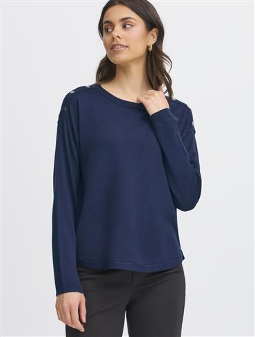 Fransa Strik 193923 Navy Blazer