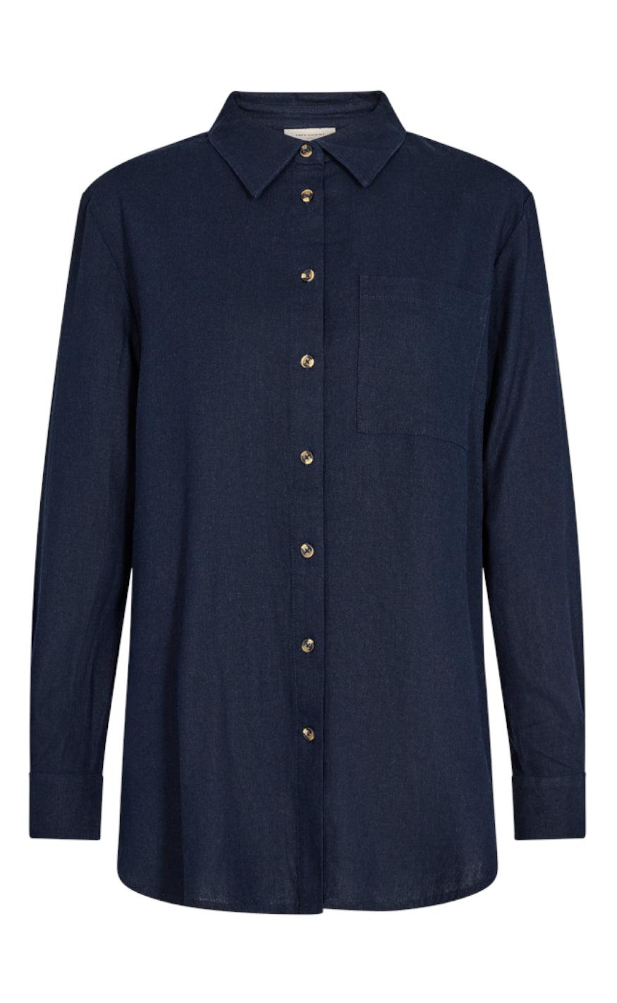 Freequent Skjorte Lava Simple Navy Blazer