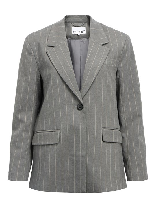 Object Lisa Blazer Medium Grey Melange Humus Pins