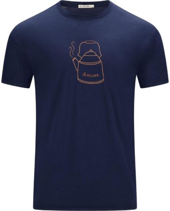 Aclima Mens Lightwool 140 Tee Kettle Blå Navy Blazer Large