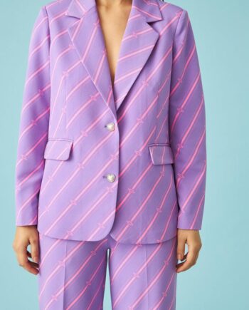 Cras Blazer Amy Mono Stripe Purple