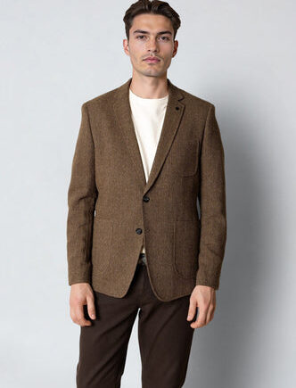 Marcello Tweed Blazer Brown Melange