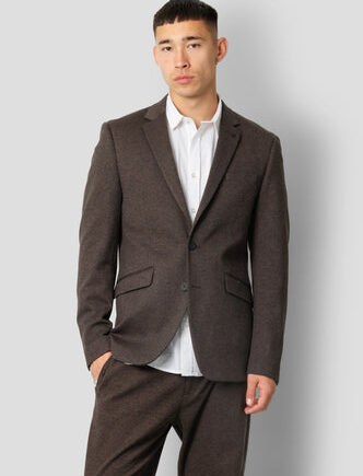Milano Stretch Jersey Blazer Brown Melange