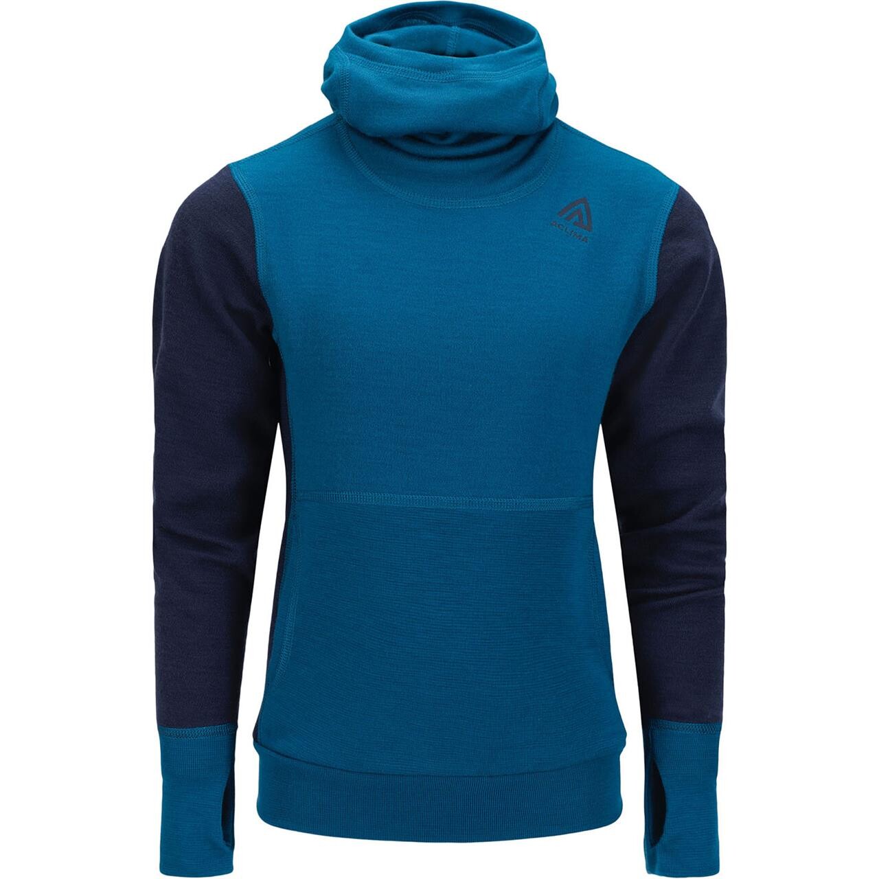 Aclima Childrens Warmwool Hoodsweater Blå Corsair Navy Blazer 120