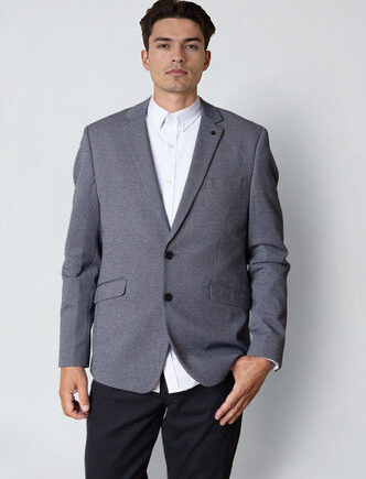 Milano Stretch Jersey Blazer Denim Melange