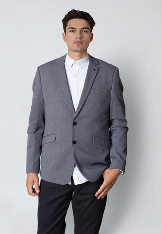 Milano Stretch Jersey Blazer Denim Melange