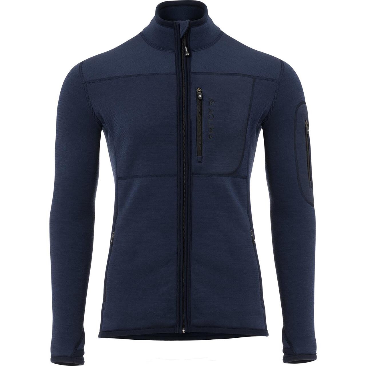 Aclima Mens Fleecewool Jacket Blå Navy Blazer Large