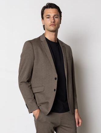 Brendon Jersey Blazer Dark Khaki