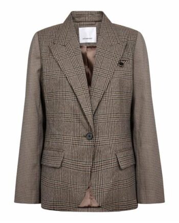 Couture Veya Check Fitted Blazer Brown