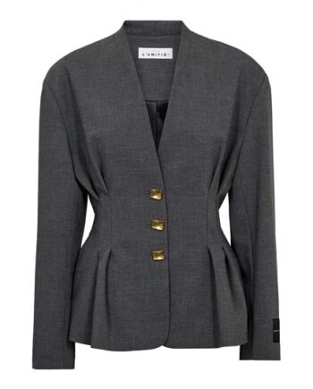 Haute  Amiti Enna Waist Pleat Blazer Antracit
