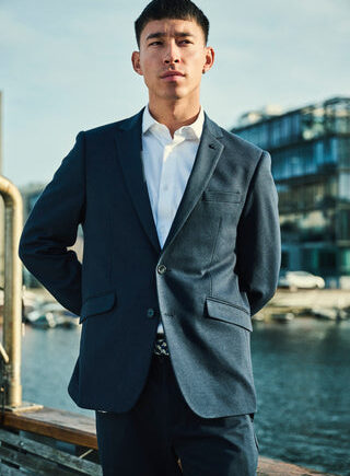 Milano Stretch Jersey Blazer Navy