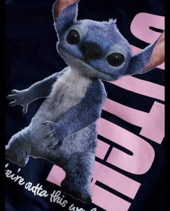 Name Stitch Hoodie Navy Blazer Til Piger