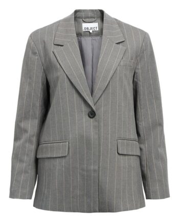 Object Lisa Blazer Medium Grey Melange Humus Pins
