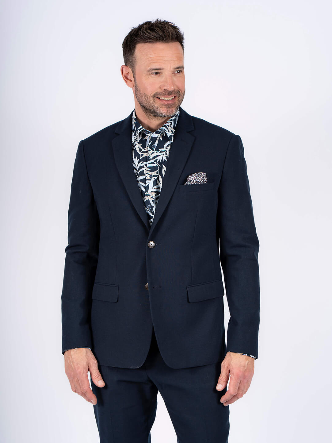 Pre End Hector Hør Blazer Navy