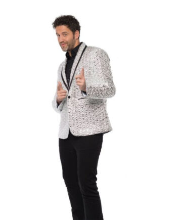Sølv Blazer Til Mænd