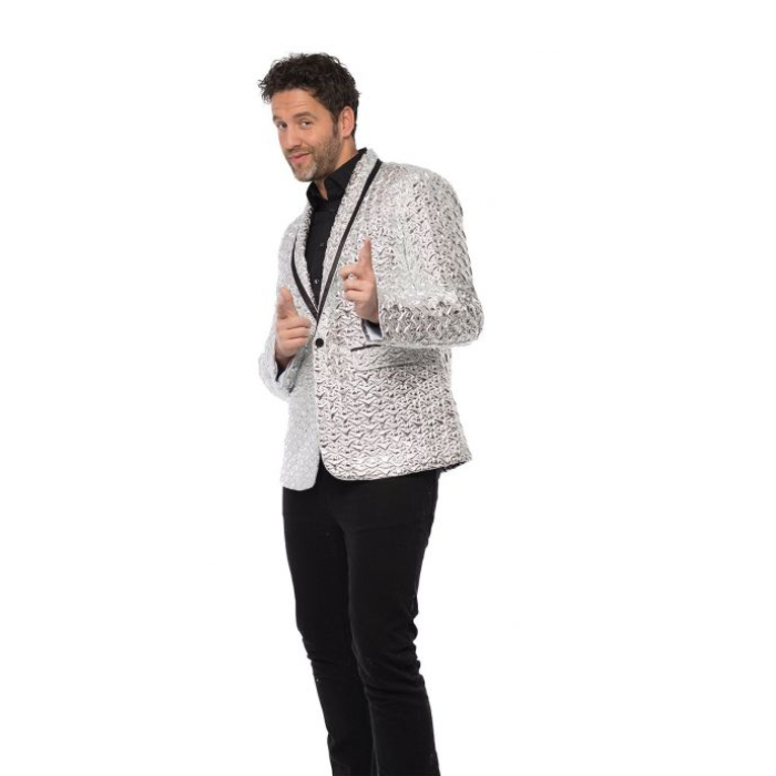 Sølv Blazer Til Mænd