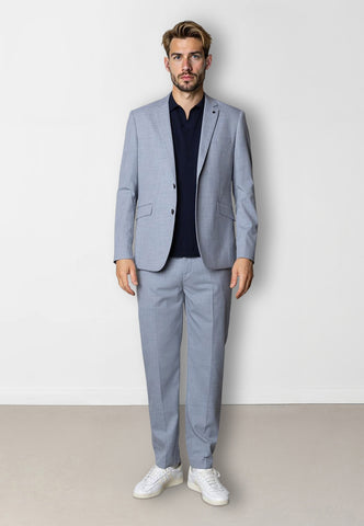 William Blazer Light Blue Melange