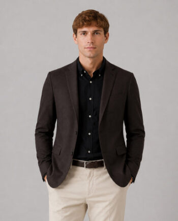 Brendon Jersey Blazer Dark Brown