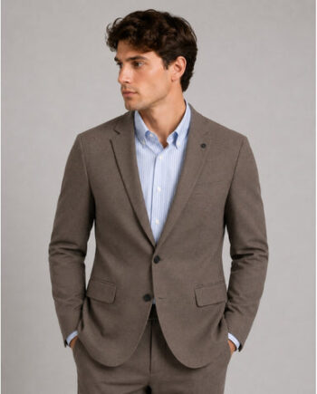 Brendon Jersey Blazer Dark Khaki