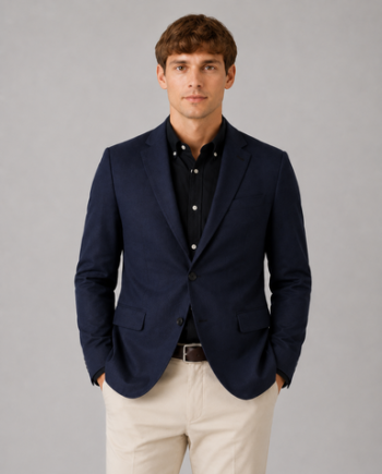 Brendon Jersey Blazer Navy