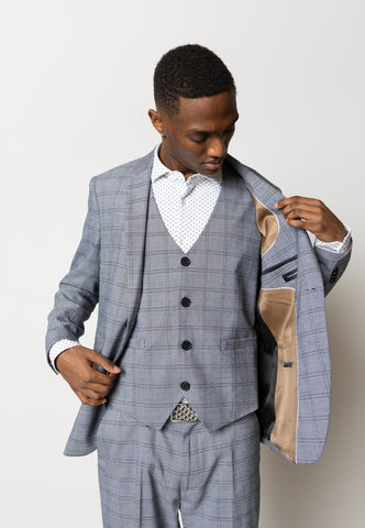 Storm Blazer Navy Khaki Check