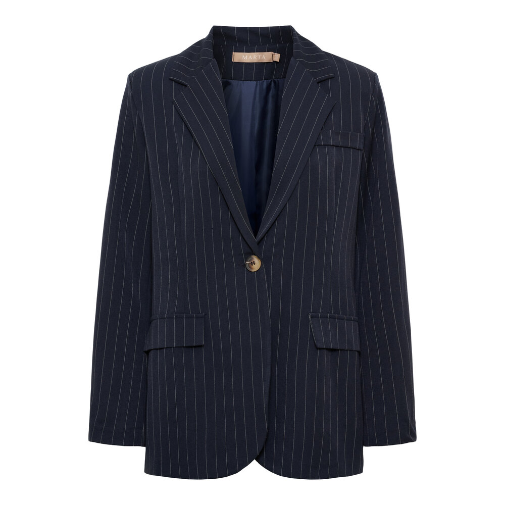 Blazer Dusk Navy Nålestribet Marta Chateau