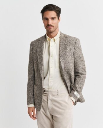 Checked Knit Blazer