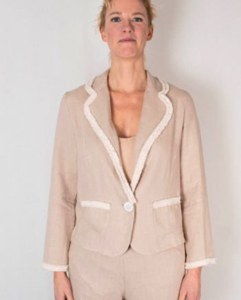 Henriette Hør Blazer Beige