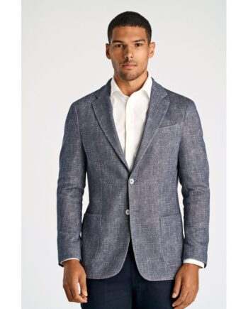 Lindbergh Modern Fit Superflex Blazer Blå Meleret Til Herre Model 347055