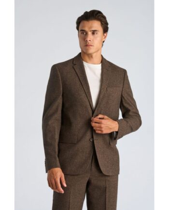 Lindbergh Relaxed Fit Blazer Brun Meleret Til Herre