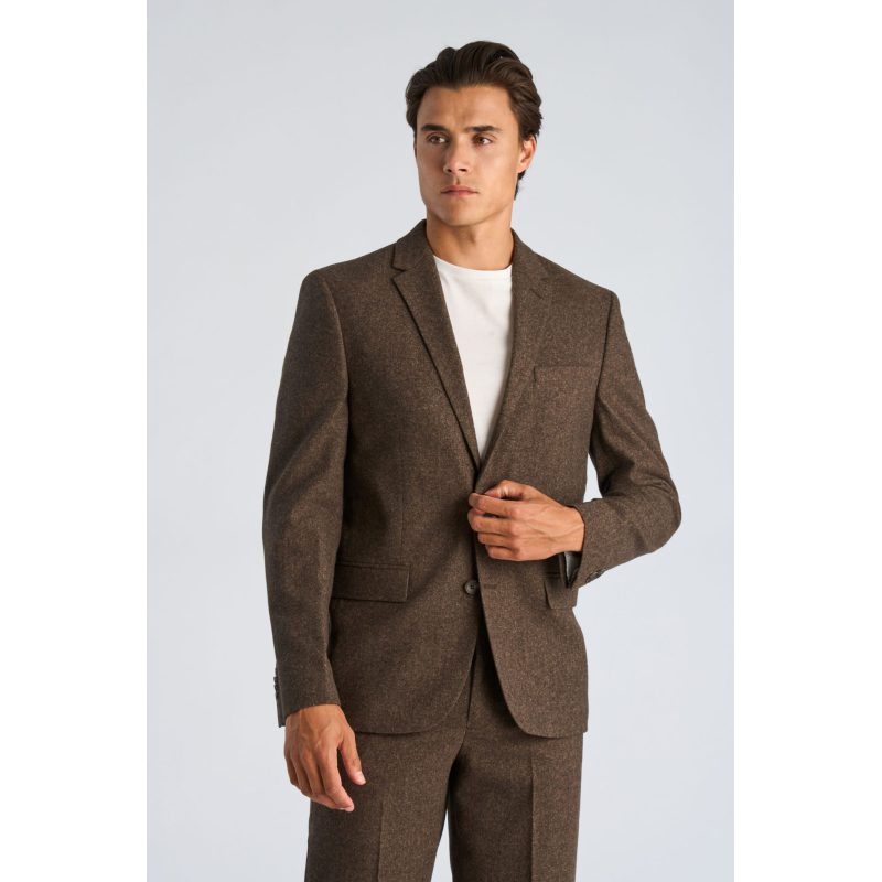 Lindbergh Relaxed Fit Blazer Brun Meleret Til Herre