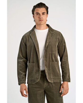 Lindbergh Relaxed Fit Blazer Støvet Armygrøn Til Herre