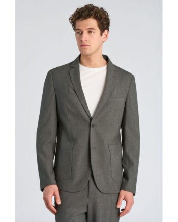 Lindbergh Relaxed Fit Superflex Blazer Grå Meleret Til Herre