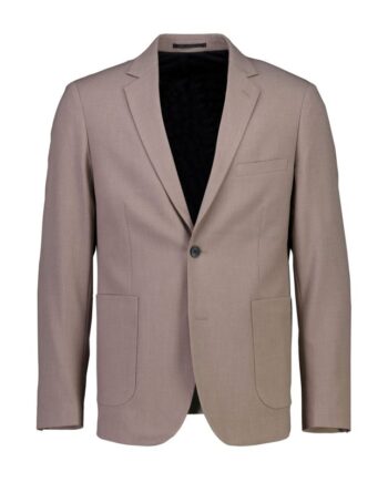 Lindbergh Relaxed Fit Superflex Formel Blazer Mørk Sand Meleret Til Herre