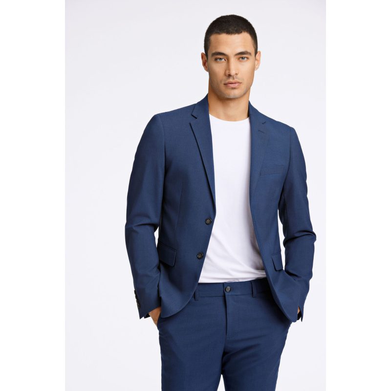 Lindbergh Slim Fit Blazer Blå Meleret Til Herre