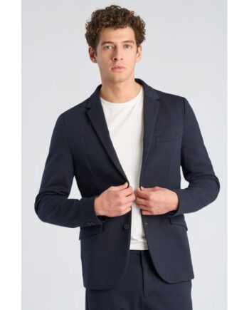 Lindbergh Slim Fit Superflex Blazer Navy Meleret Til Herre