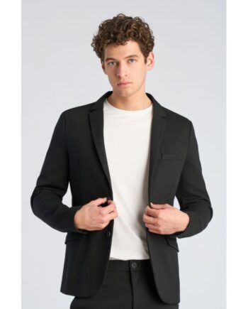 Lindbergh Slim Fit Superflex Blazer Sort Til Herre