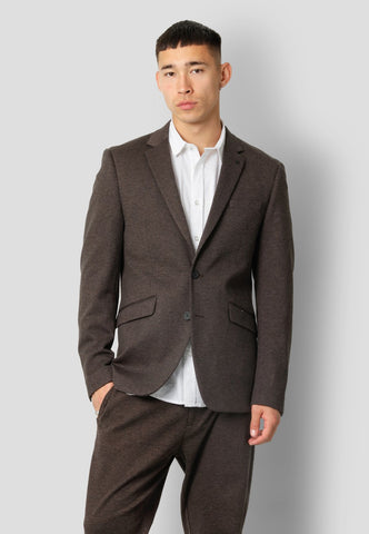 Milano Stretch Jersey Blazer Brown Melange