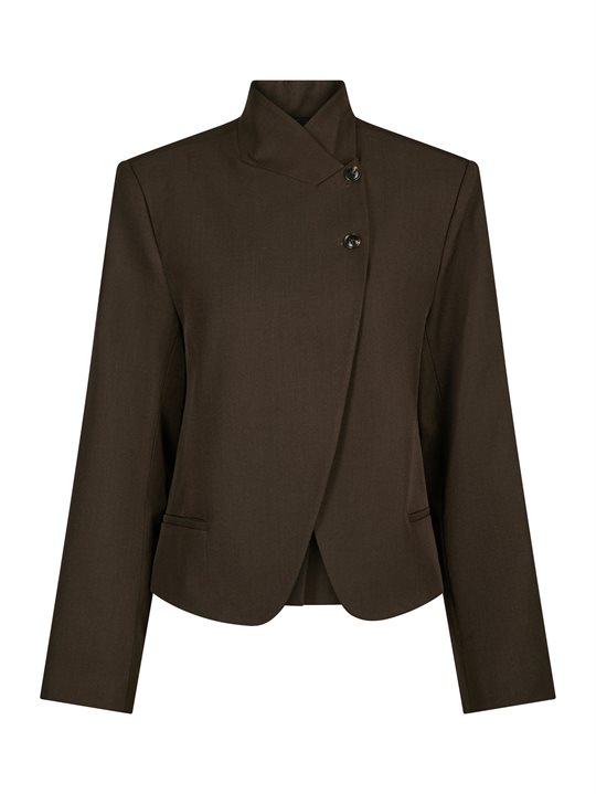 Neo Noir Tiria Structure Blazer Dark Brown